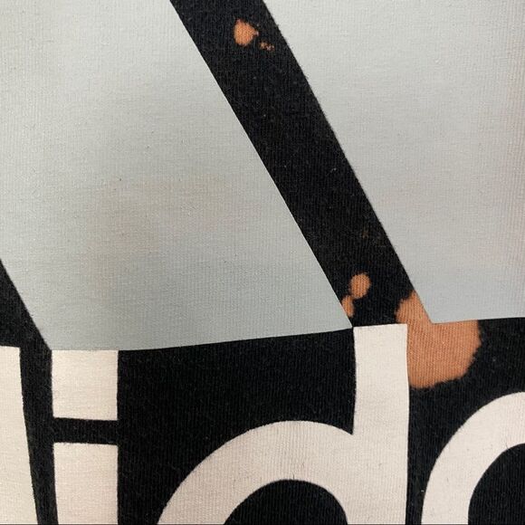 Adidas Go To Tee Black Custom Bleached Unisex - Picture 5 of 7